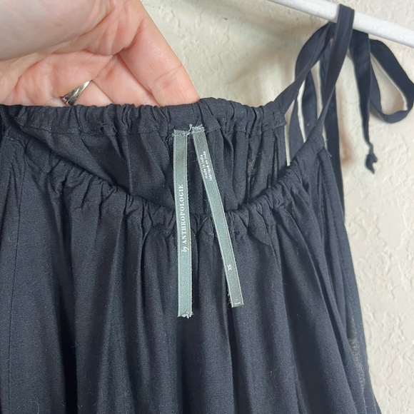 By Anthropologie Embroidered Halter Maxi Dress in Black Size XS - Picture 6 of 10